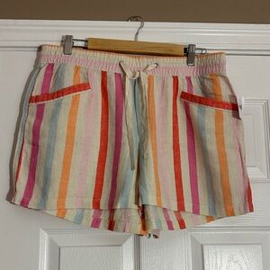 GAP Multi-Color Stripe Drawstring Lounge Shorts